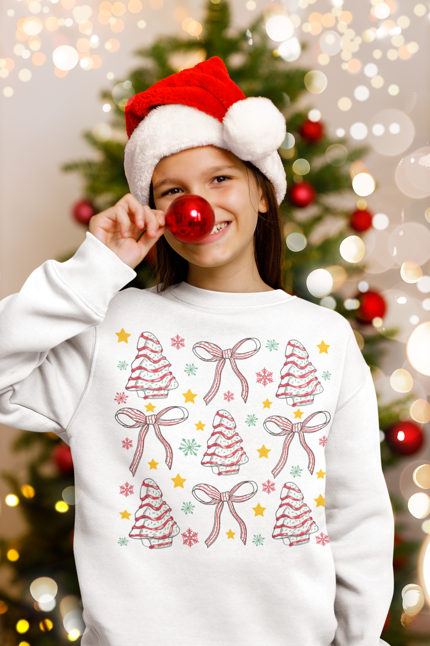 Coquette Christmas Tree Sweatshirt - Youth